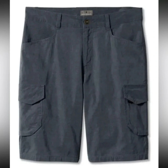 Royal Robbins Cargo Shorts Cotton Tencel 38/11 Navy Gray Slate Springdale - Picture 1 of 8